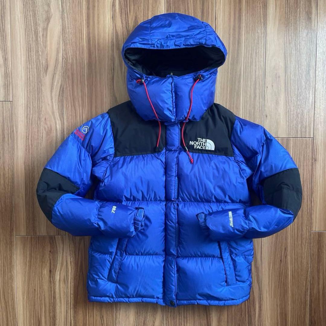 Lノースフェイスレディースサミット700ブルー青バルトロダウンジャケット
