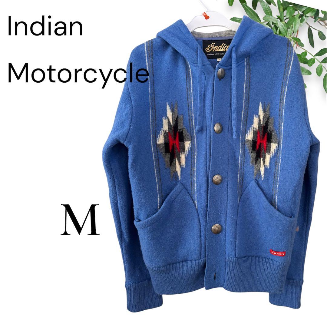Indian Motorcycle チマヨ柄 ブルーフード付き ジャケット - メルカリ