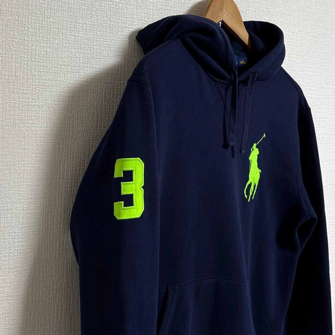 ポロラルフローレン プルオーバー パーカー ビッグポニー刺繍 ネイビー