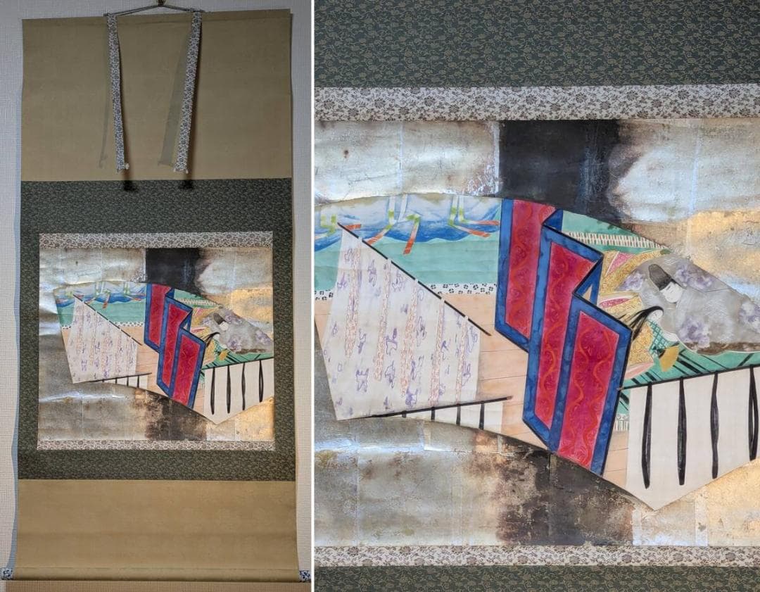 【真作】掛軸　源氏物語図　雅の美　古美術　雅やかな王朝美人画　U10 芸術新潮 | 新潮社