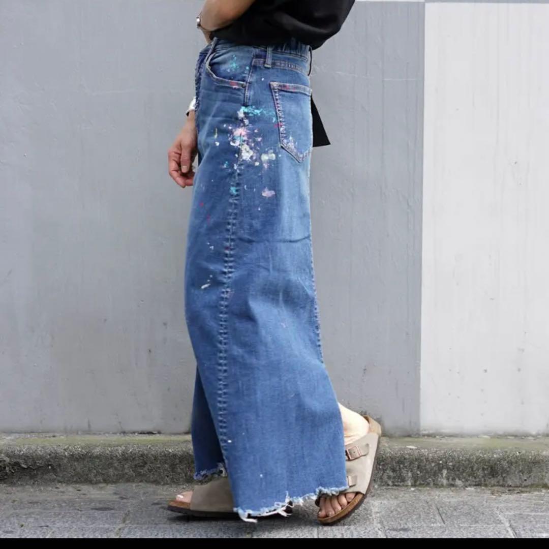 美品♪SURT ビッグジョン　ペイントデニム　スカート