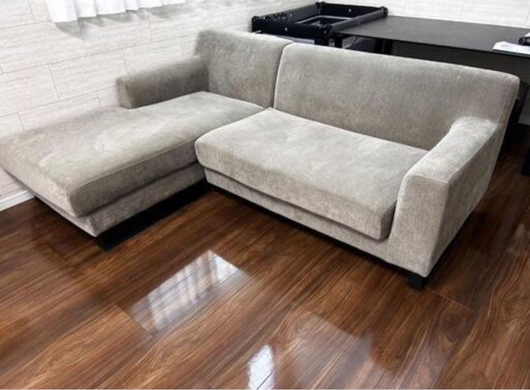 美品)カウチソファ　関家具