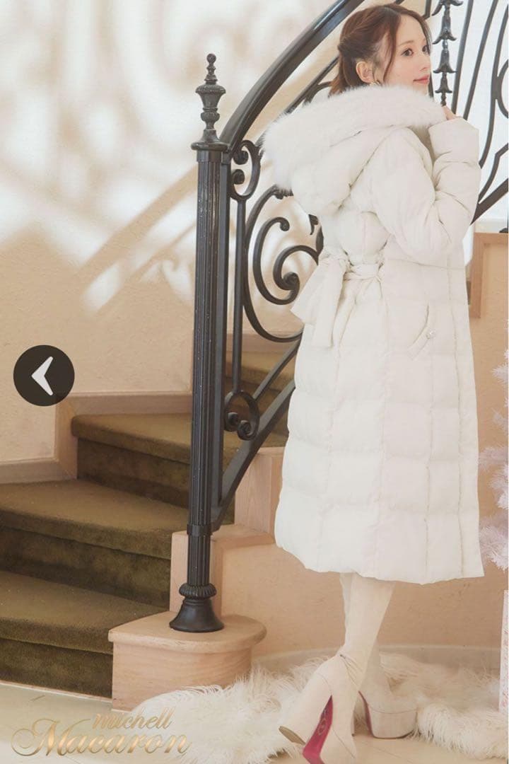 michellMacaron♡ ミシェルマカロン ファーロングダウンコート XS