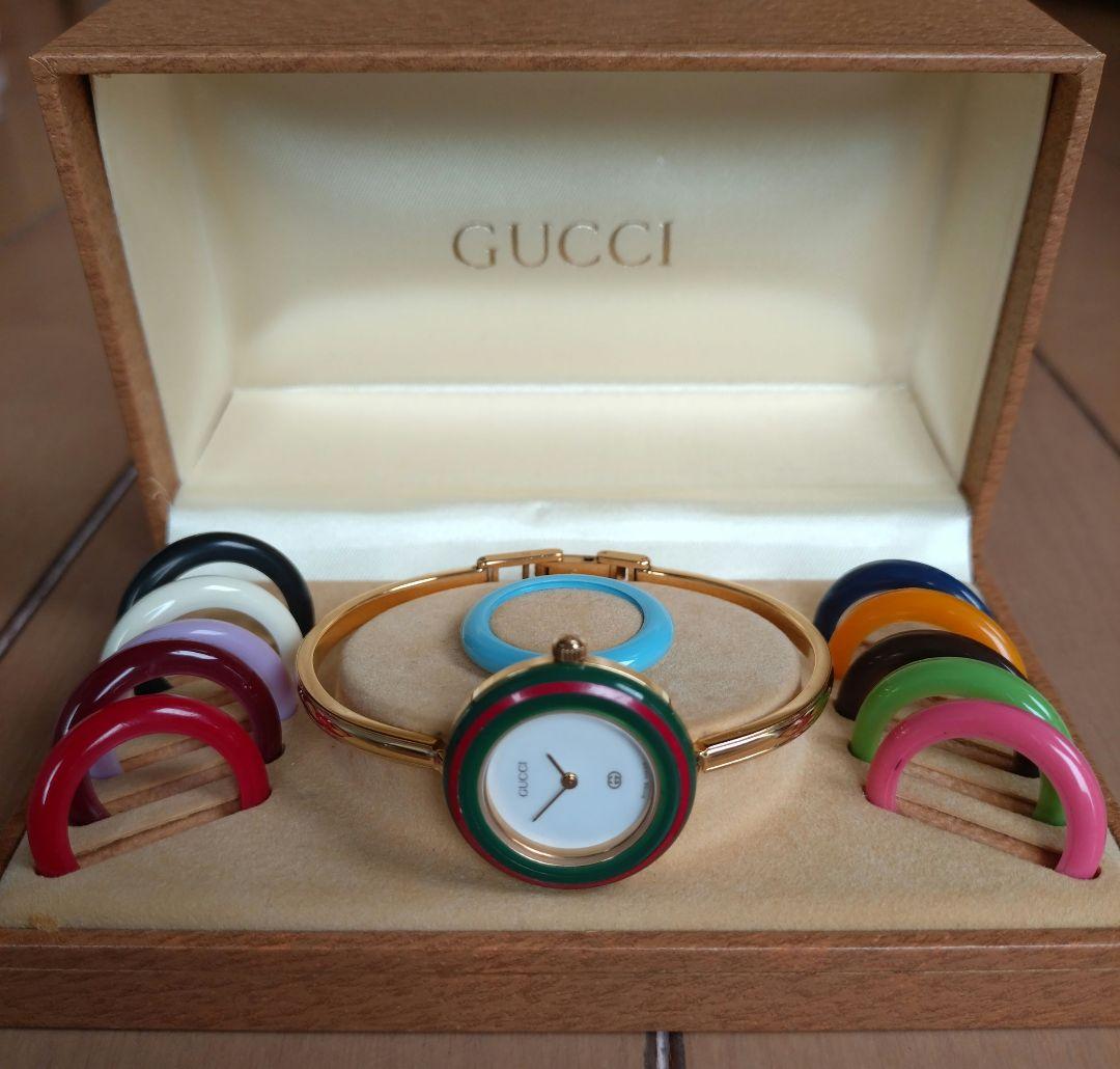 GUCCI グッチ チェンジベゼル ヴィンテージウォッチ 腕時計 ゴールド