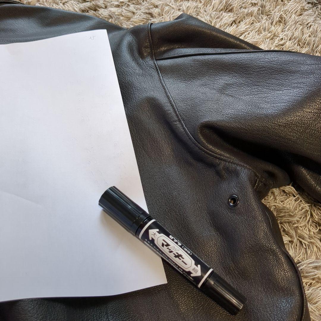 美品 USA製 L.L.Bean A-2タイプ レザージャケット ブラック XL