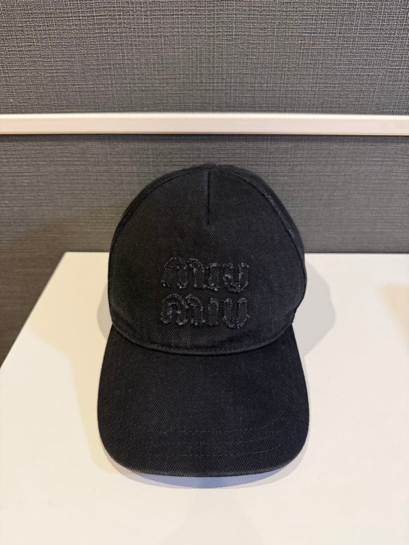 【美品】Miu Miu デニム ベースボールキャップ ブラック MIU MIU/ミュウミュウ通販 | デニム ベースボールキャップ【送料無料