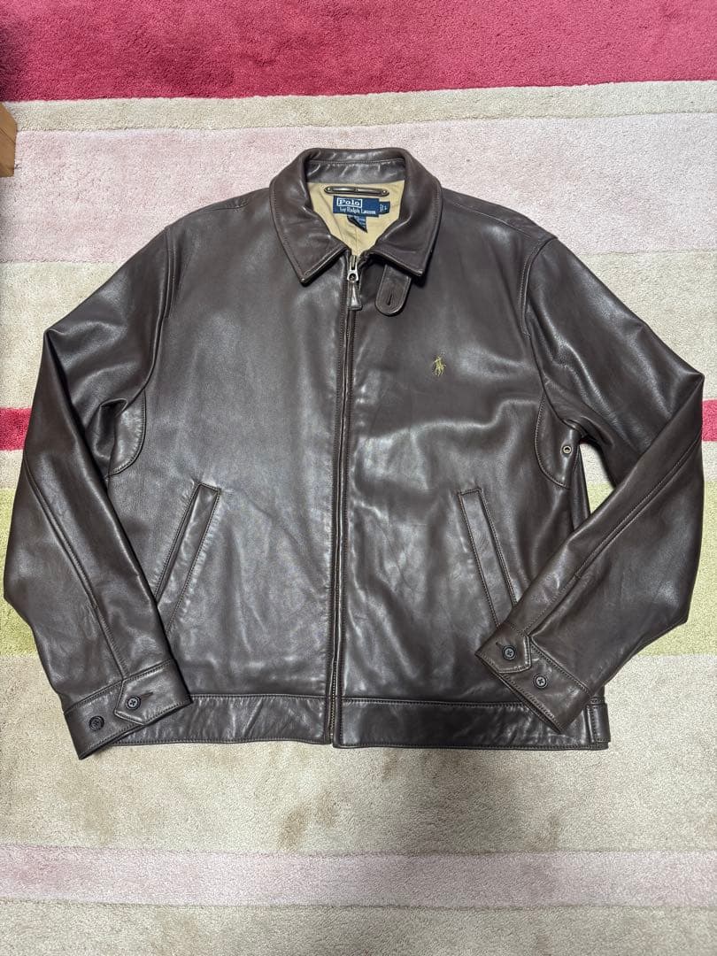 ラルフローレン　レザージャケット　こげ茶　Lサイズ ブラウン