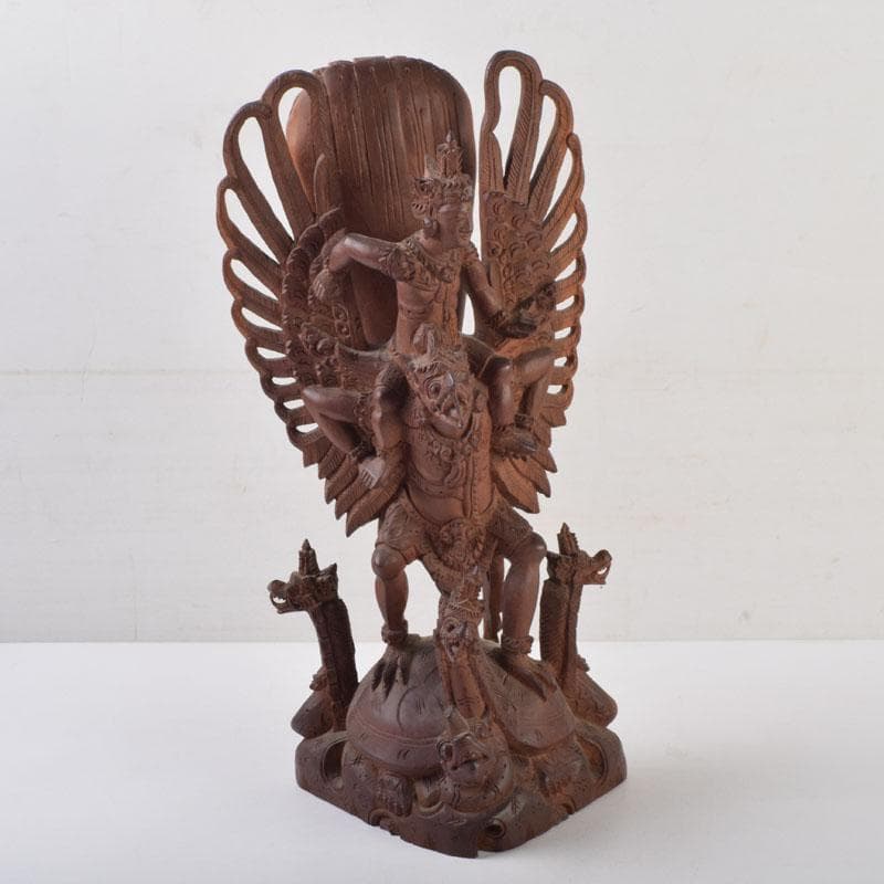 バリ島　インドネシア　木彫　ガルーダ像　置物　C　9116A バリ島 インドネシア 彩色木彫 ガルーダ像 置物 N R9435B - メルカリ