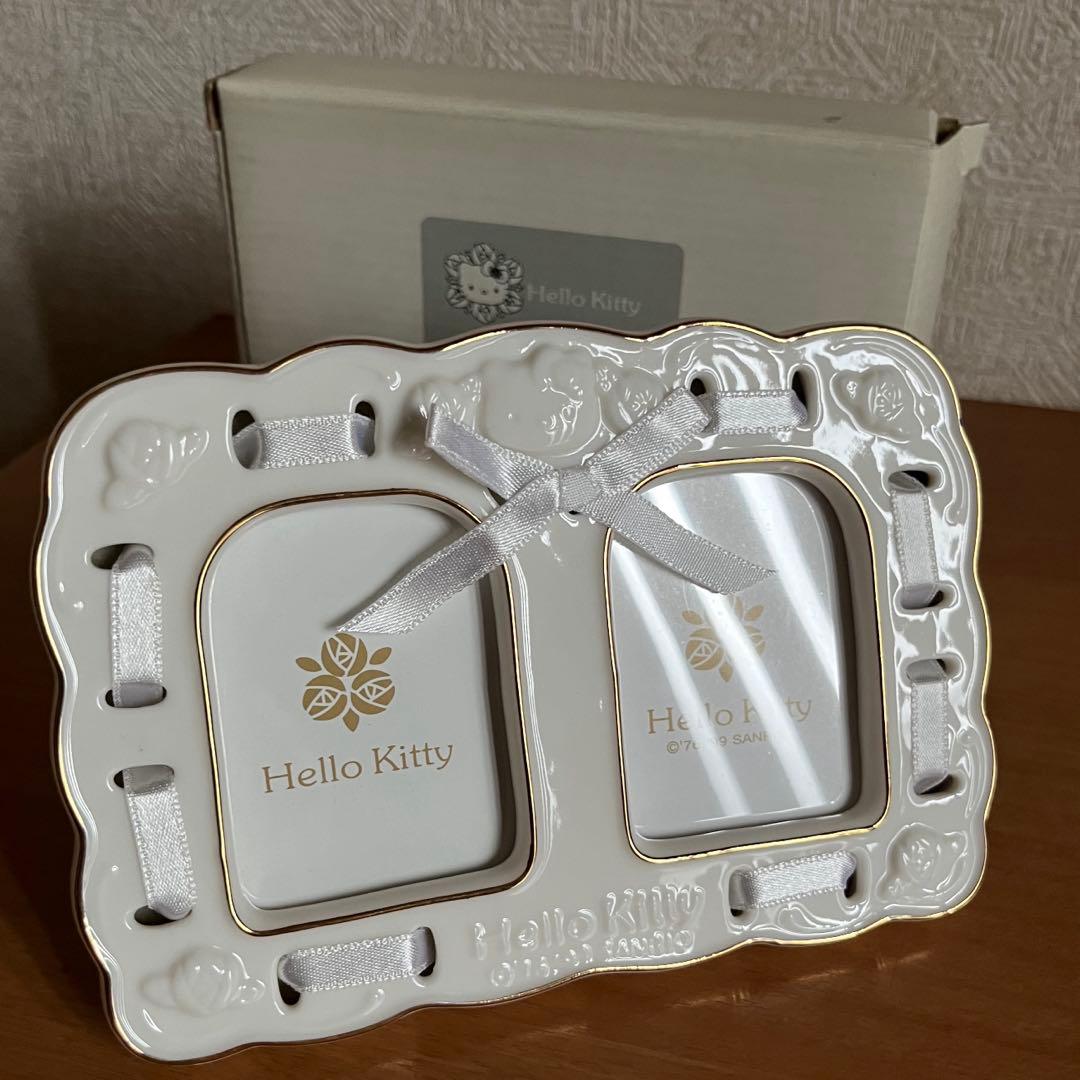 ハローキティ　フォトフレーム　1999年製　陶器　▶︎未使用