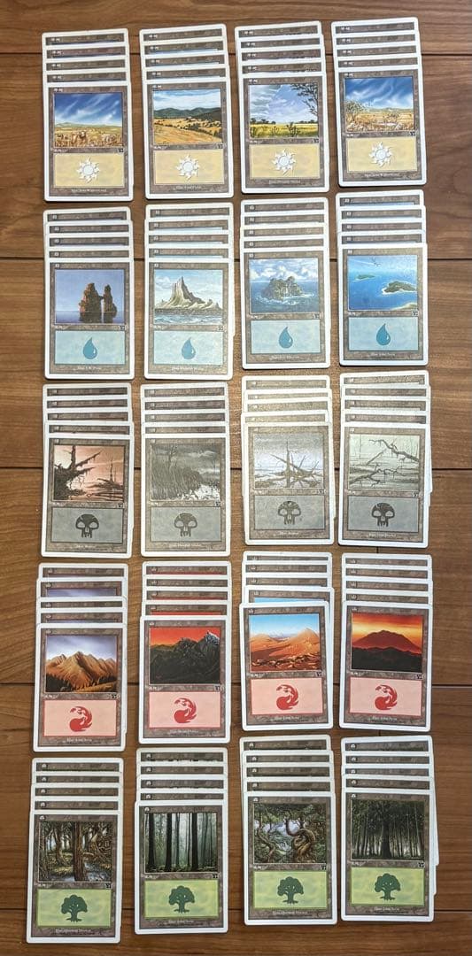 MTG 旧枠 基本土地 まとめ売り 6版 日本語 100枚 全20種 各5枚 - メルカリ