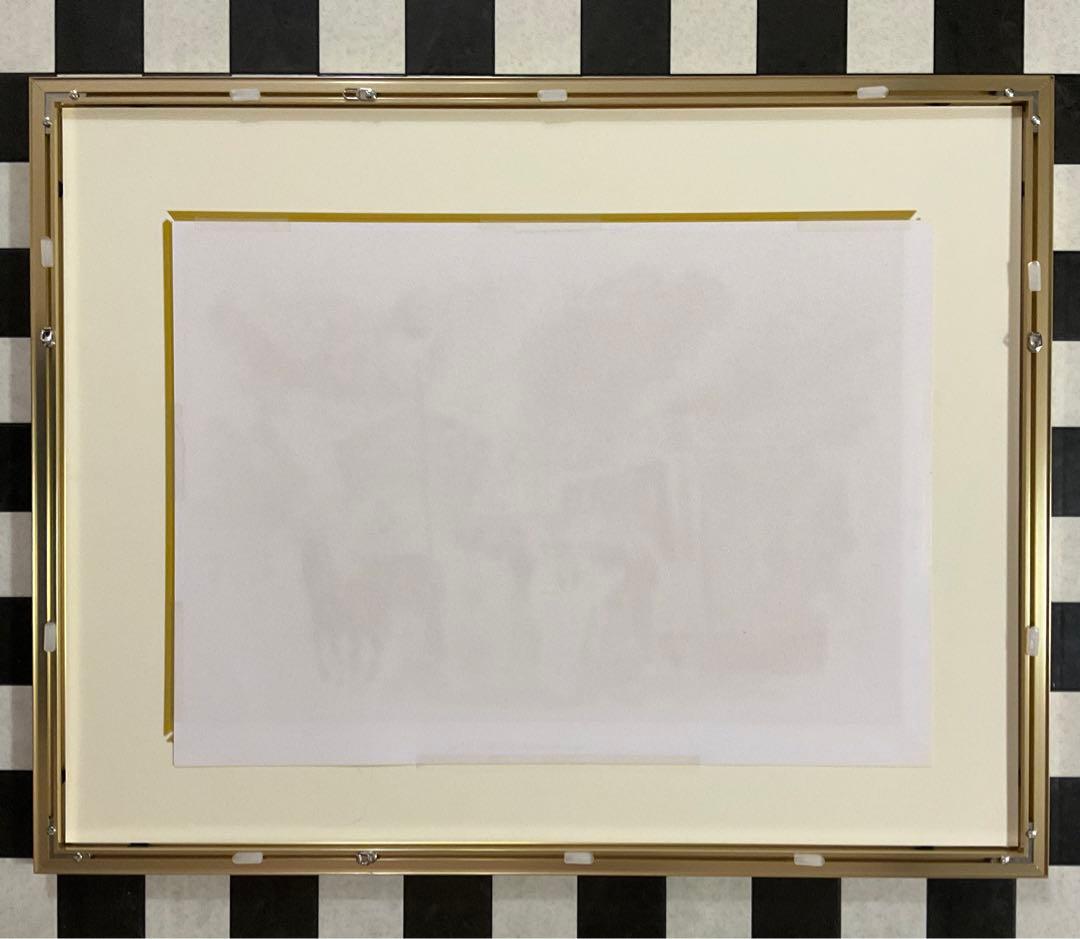 絵画.額縁.版画.リトグラフ.ウルバン・ウシェ.パリの街角,フランス