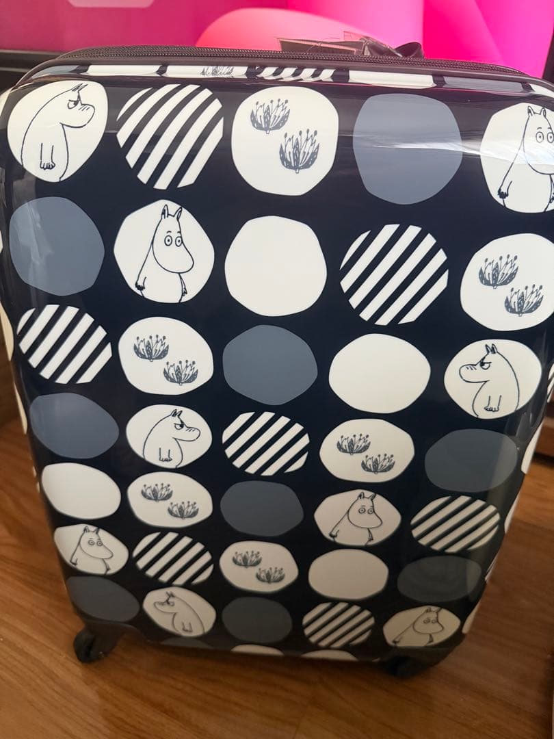 新品 送料込 ムーミン スーツケースMドットネイビー