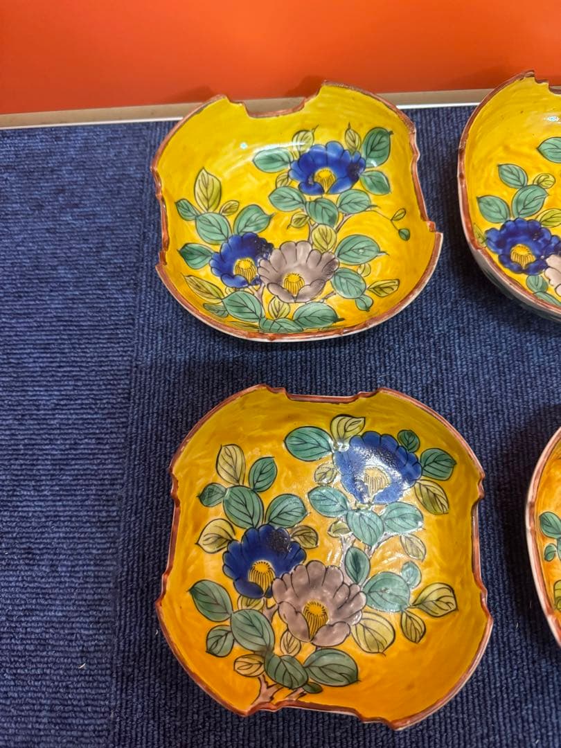 1580 九谷焼 古九谷 椿の図 皿6客 時代物 - メルカリ