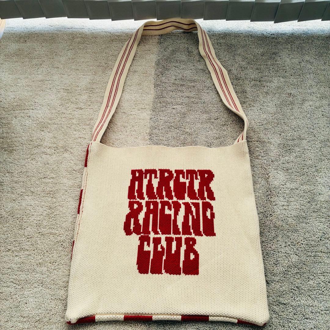 棚*橋様 完売品 ATRCTR Racing club ニット ショルダー Women's Ricky Bobby Racing Wonder Red Leather Motorcycle Jacket