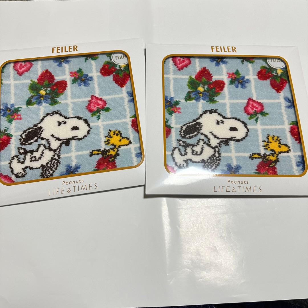 FEILER スヌーピー ハンカチ 2枚セット