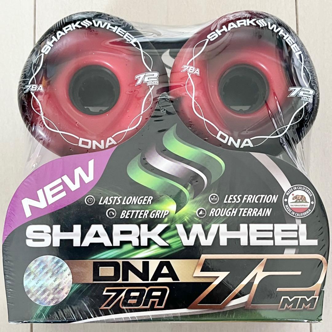03☆新品☆ シャークウィール 72mm 78a ブラック/レッド スワール