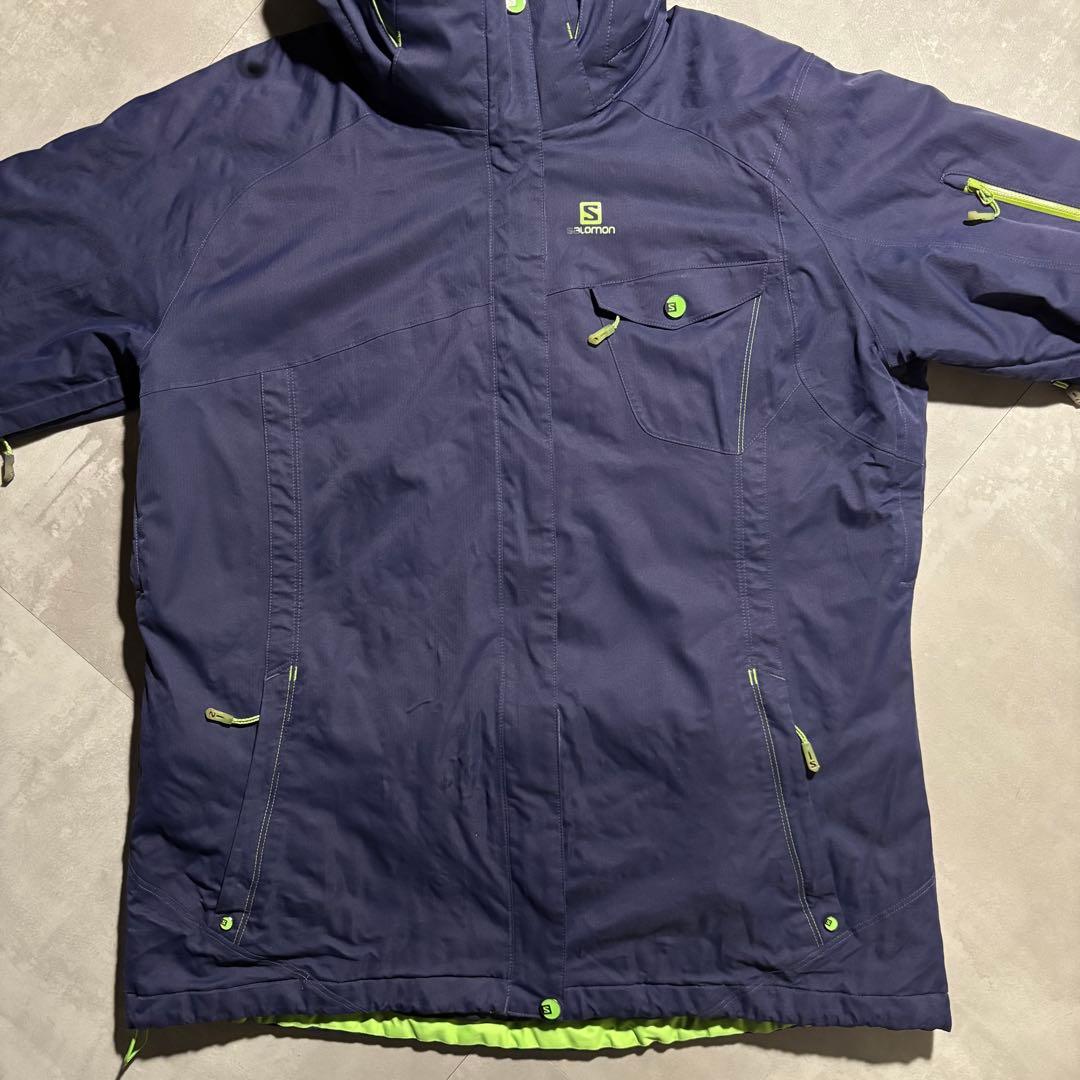 完品 00s SALOMON サロモン マウンテンパーカー パフジャケット 紺色