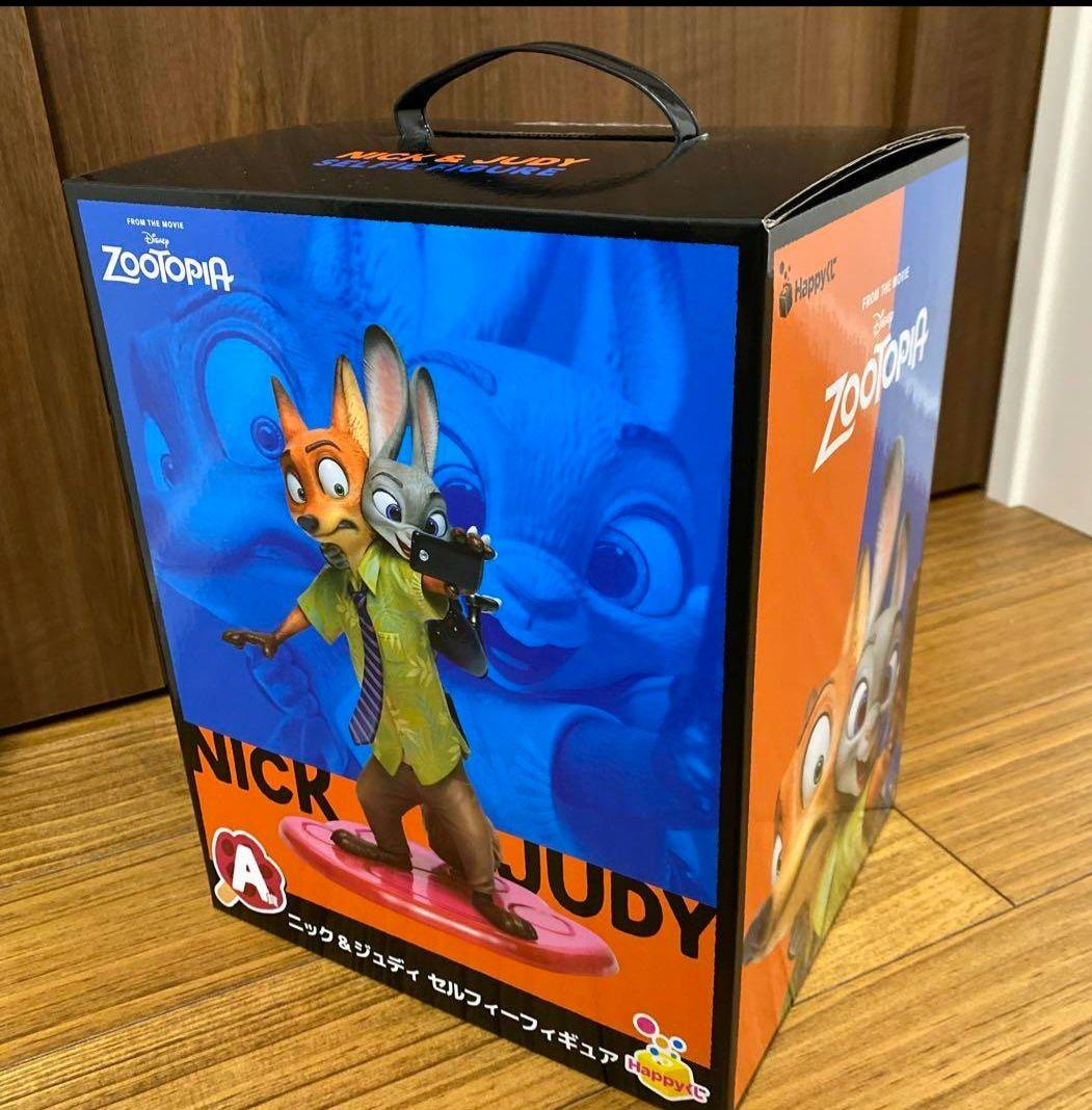 Happyくじ A賞 ズートピア ニック＆ジュディ セルフィーフィギュア