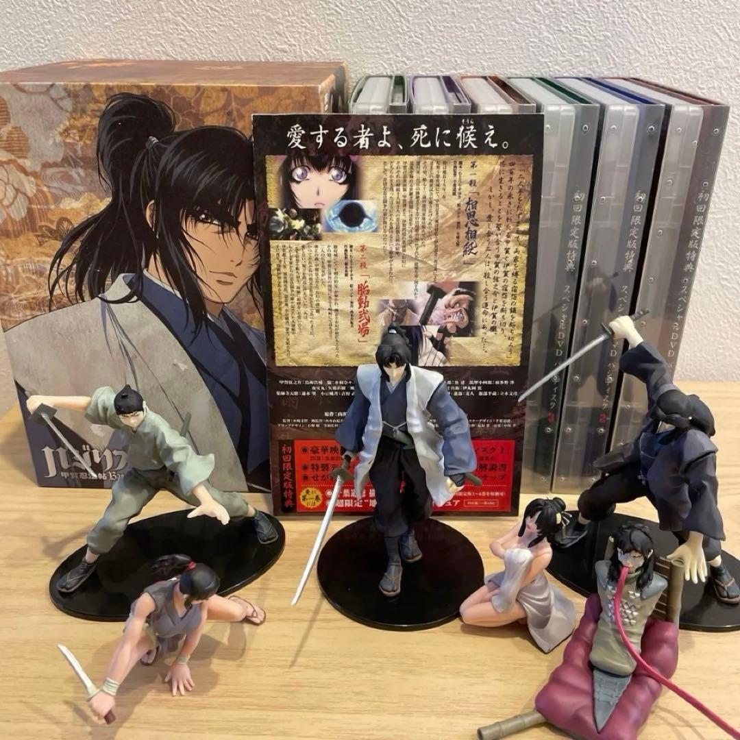 バジリスク　甲賀忍法帖　DVD　初回限定版　6巻セット　フィギュア　付属品あり