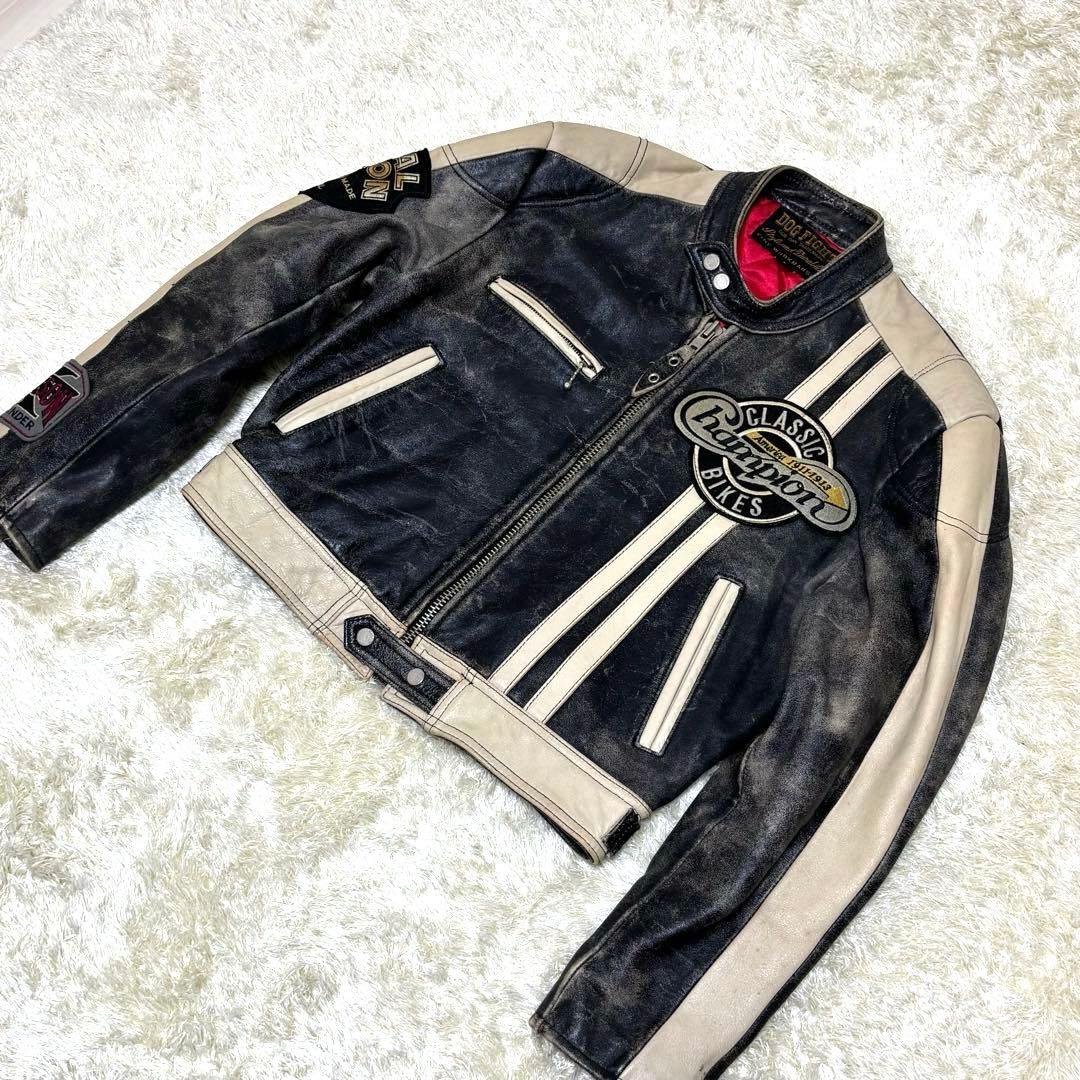 ☆DOG FIGHT ドッグファイト レザージャケット バイカー ライダース