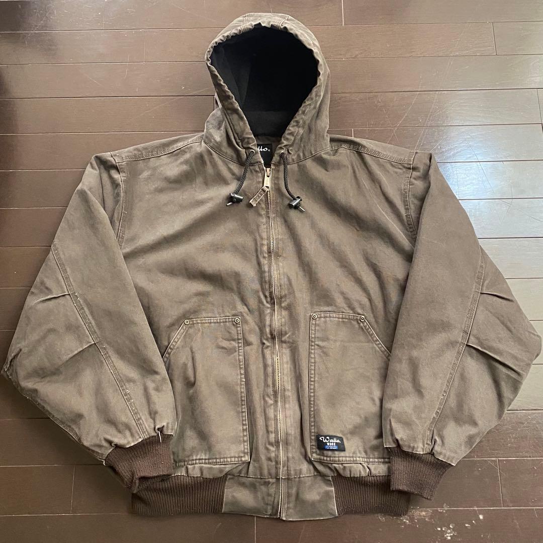 Walls フード付きブラウン アクティブジャケット