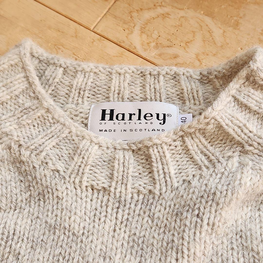 Harley of scotland ウール セーター ナチュラル サイズ40