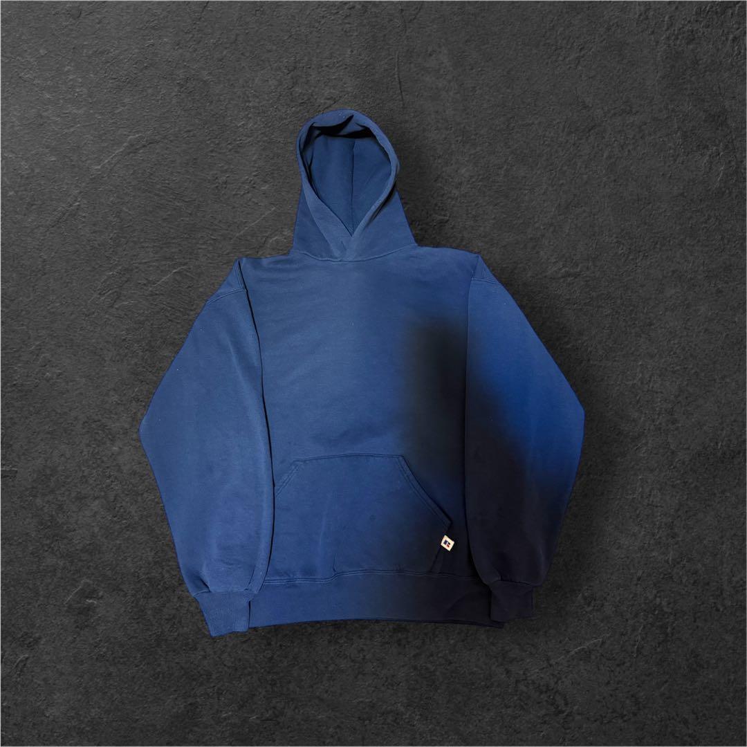 90s USA製 Russell Athletic パーカー 90年代 90s ラッセルアスレチック アメリカ製 紺 ネイビー パーカー