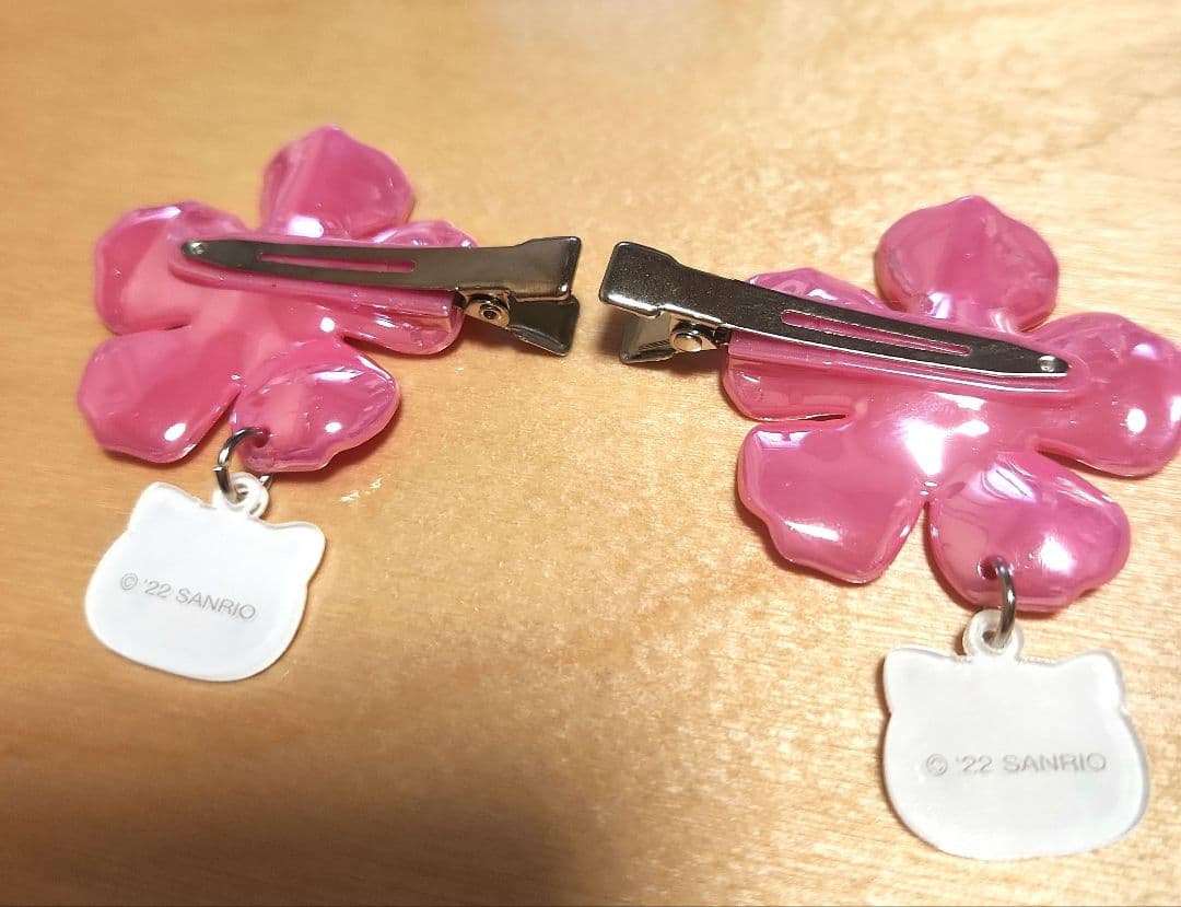 ハローキティ ハイビスカス ギャル 前髪クリップ レア 平成コギャル