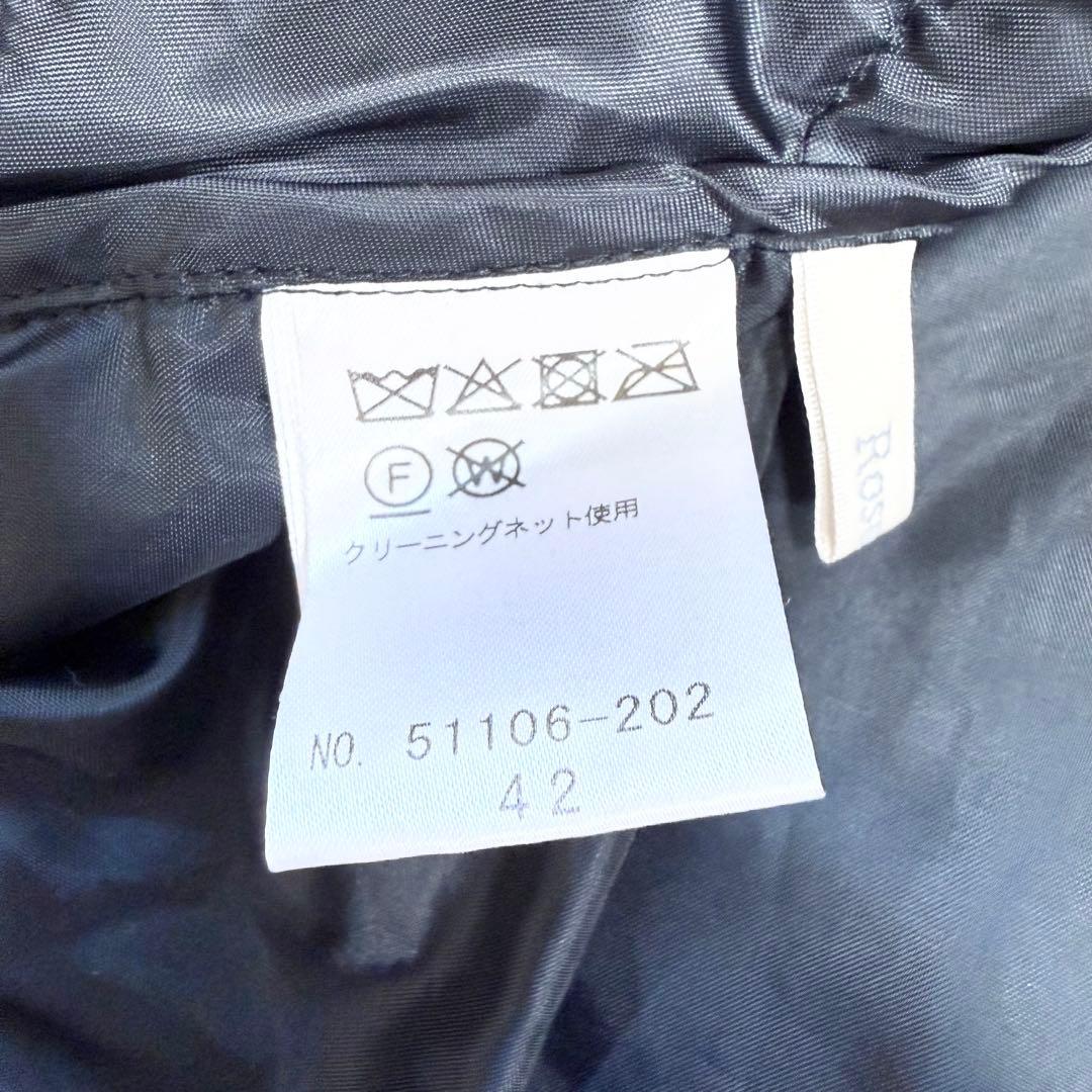 極美品✨】ローズティアラ ダンボールニット切替ショートコート 42