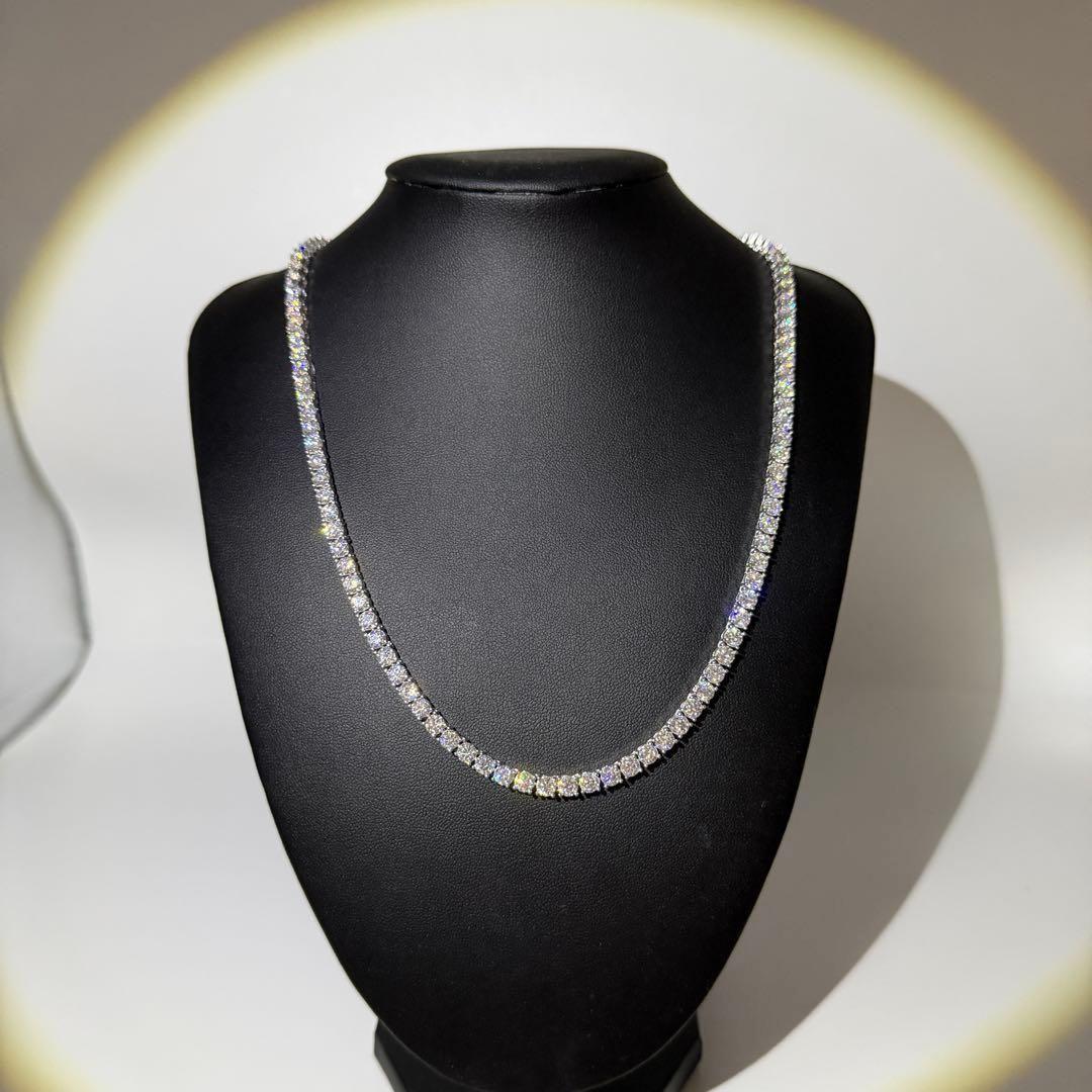 モアサナイト テニスネックレス 4mm 50cm シルバー925 - メルカリ