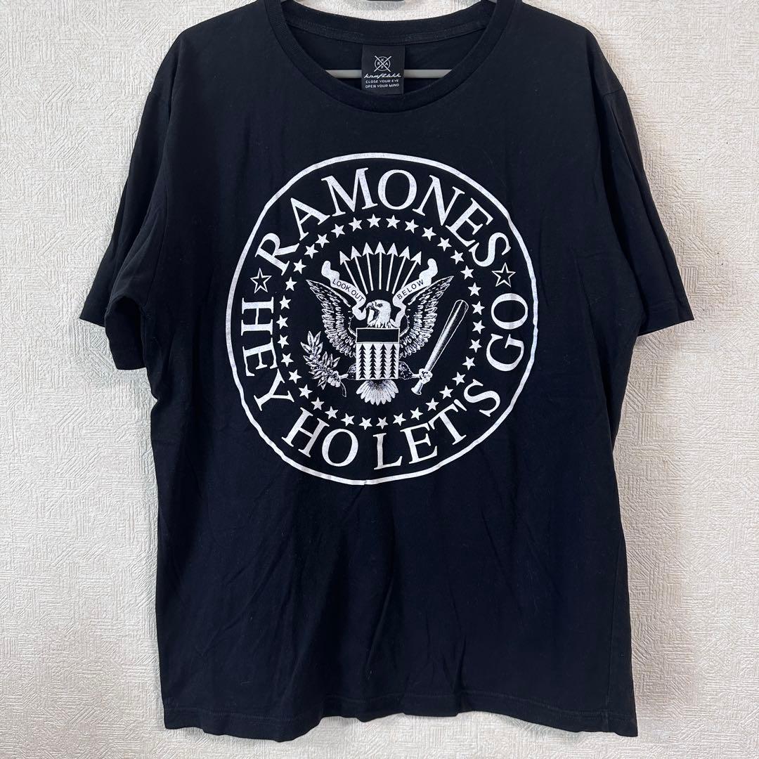 RAMONES ラモーンズ バンドTシャツ L 黒 ビッグロゴ パンク ロックT