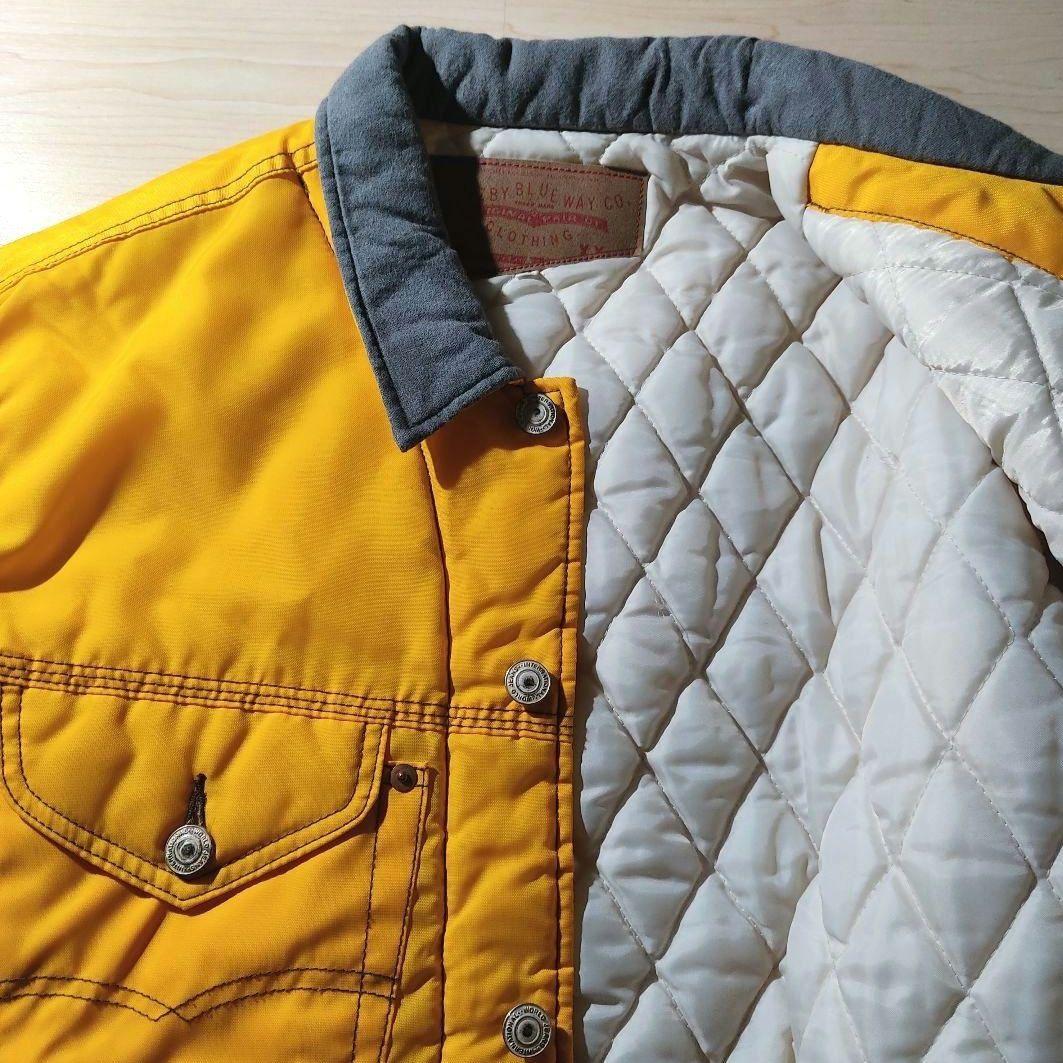 希少レア】00s ナイロン トラッカージャケット キルティング 黄色