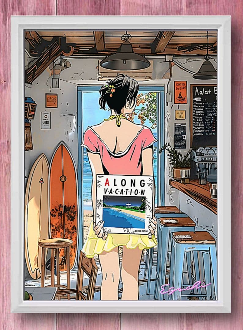 大滝詠一 / 江口寿史・ロンバケ【A4サイズ写真ポスターフレーム付き8