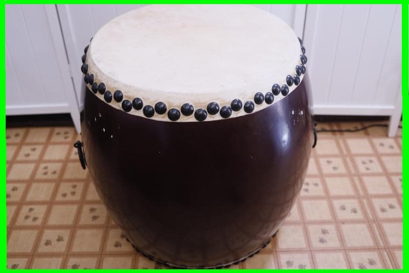 ◆特大 1尺6寸　和太鼓　長胴太鼓 胴高45cm　和楽器　打楽器　太鼓 長胴太鼓 大太鼓 4尺（鼓面:120cm） 合成樹脂胴 風神 : 和楽器総合販売