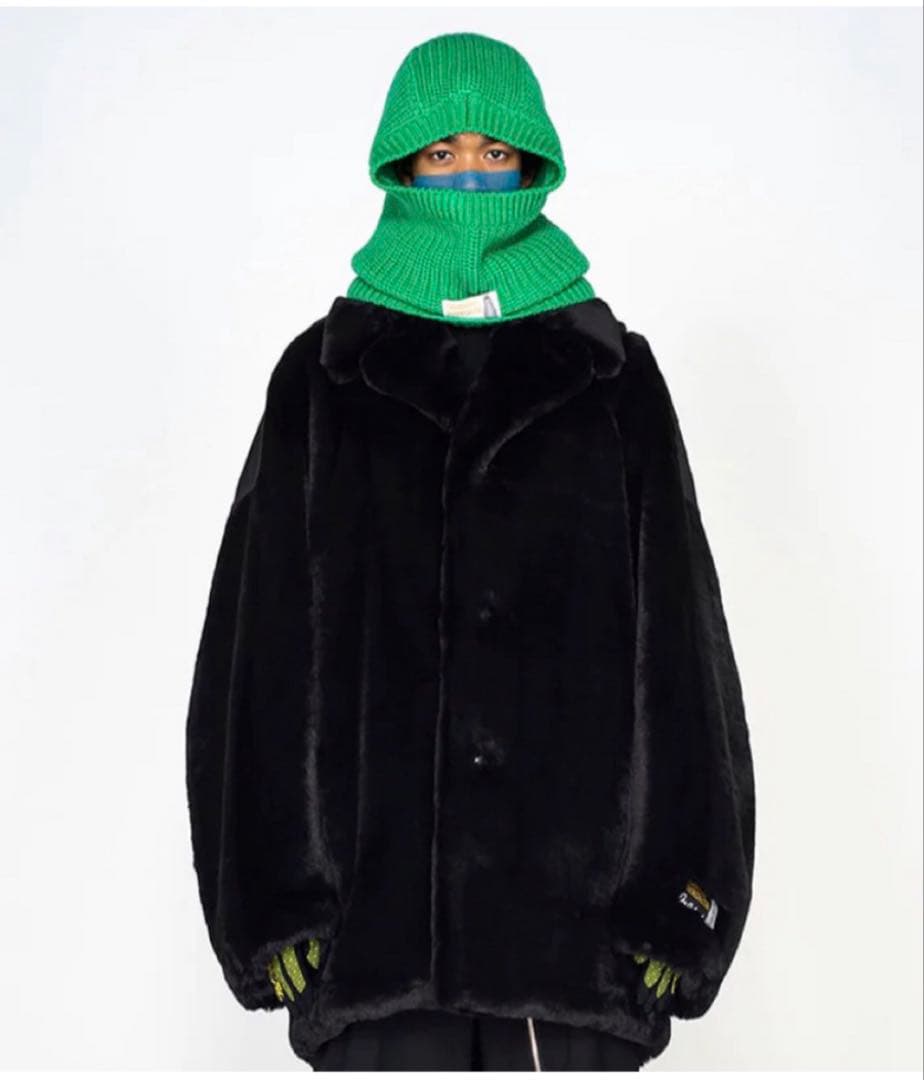 ソロイスト ダブルジップ バルーンシェイプド フェイクファー コート46