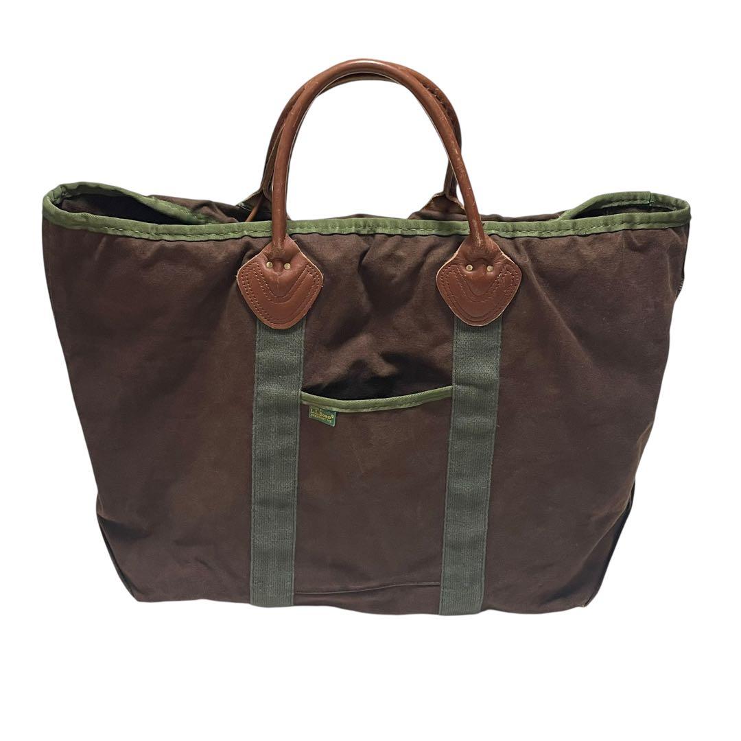 ク*マ様 レアモデル/L.L.Bean/トートバッグ/90s/ブラウン/レザーハ