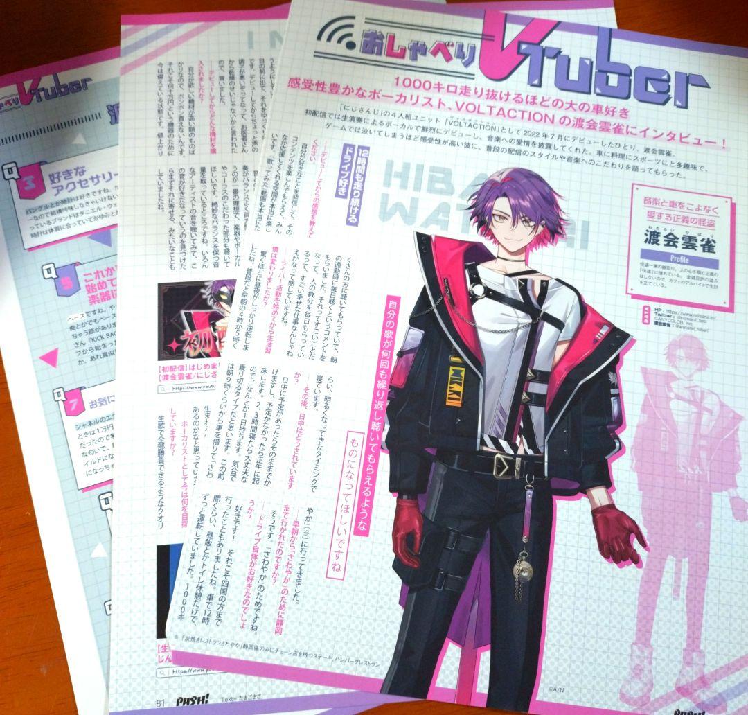 渡会雲雀 おしゃべりVTuber 切り抜き 雑誌 PASH! インタビュー - メルカリ