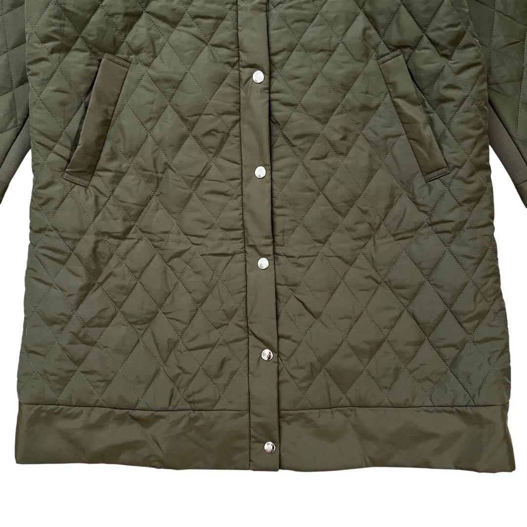 シャルレ 着心地フィットキルトコート カーキ L - メルカリ