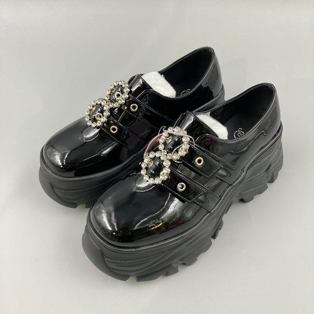 新品未使用 BUBBLES ダブルバックルプラットシューズ サイズ36 - メルカリ