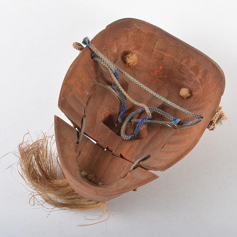 能面 能楽 雅楽 木彫 翁面 楽峰銘 V R5578 - メルカリ