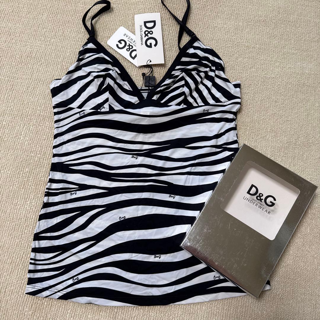 【D&G】新品未使用箱付き　ゼブラ柄 キャミソール Mサイズ アセドロン】ブラキャミソール MC0057P :レディース トップス