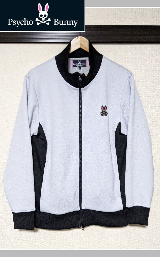 【Psycho Bunny】総柄トラックジャケット/ブルゾン/ロゴ/日本製/美品