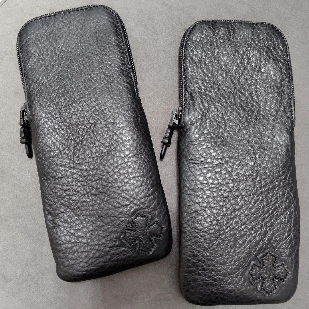 ✧Chrome Hearts✧ メガネケース レザー ブラック 2個セット