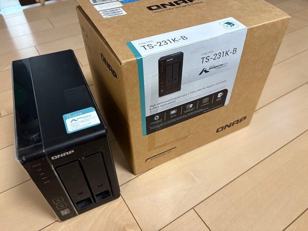 NAS QNAP TS-231K-B 3TB HDD×2付 TS-231K | High-performance quad-core NAS for reliable home and