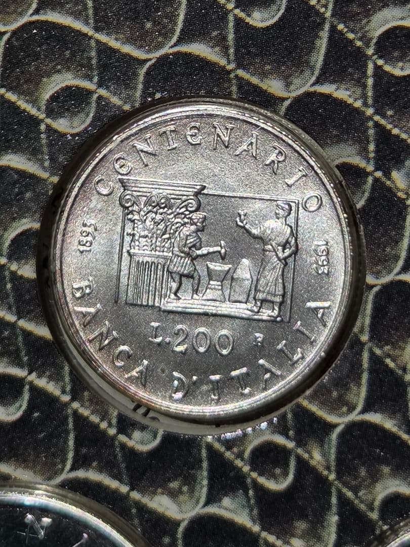 イタリア共和国 イタリア銀行創設100周年記念銀貨 3枚セット 1993