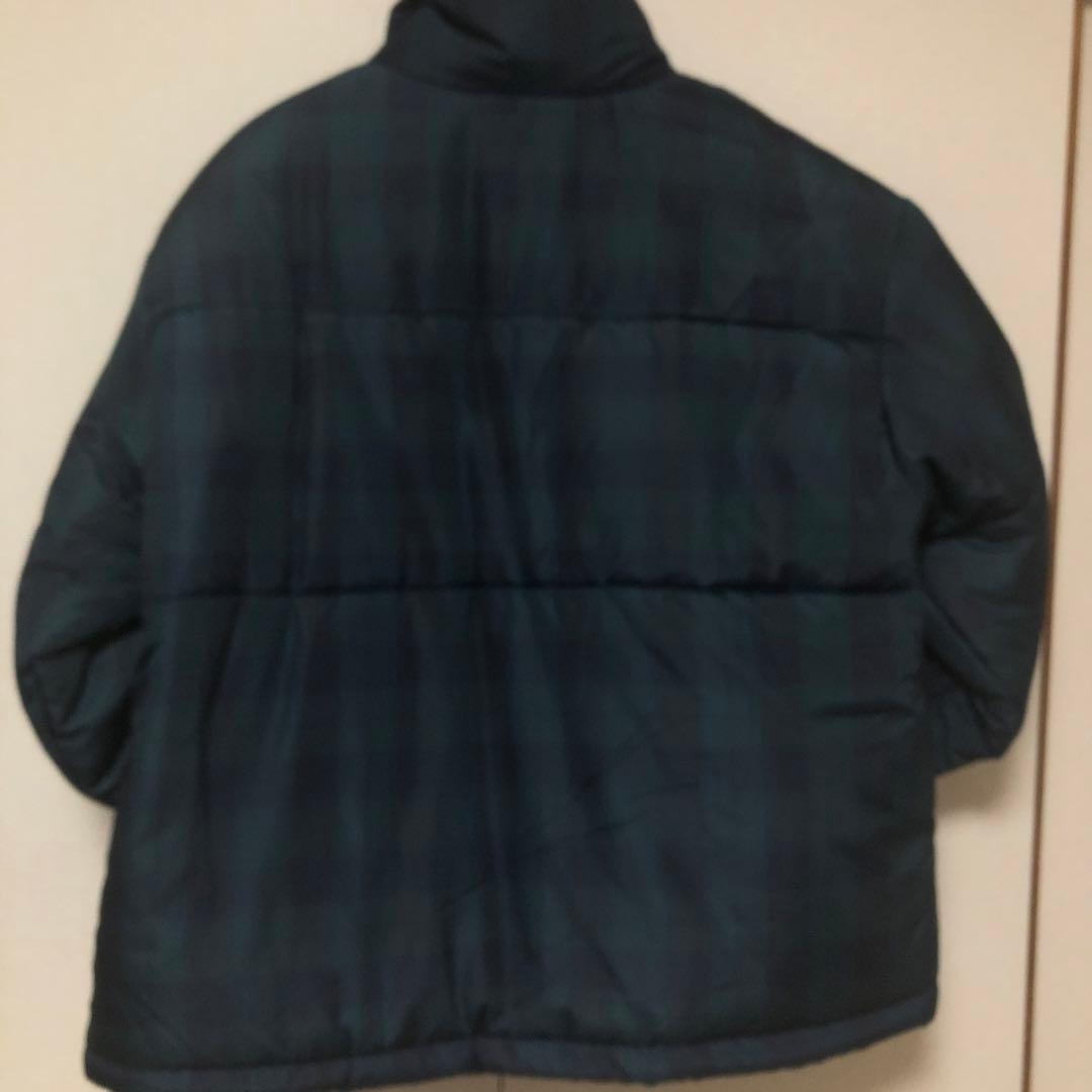 GRL ダークグリーン チェック柄 ダウンジャケット (BKチェックダウン