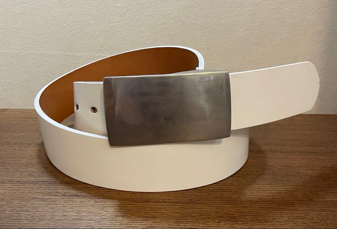 comme des garcons レザーワイドベルト メタルバックル Y2K