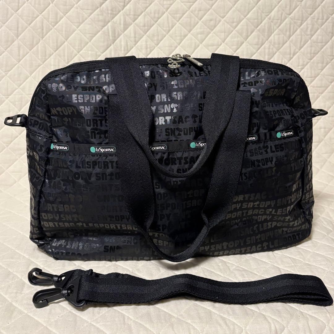 【美品】レスポートサック スヌーピータイポグラフィ ハーパーバッグ　キャリーオン レスポートサック ハーパーバッグ スヌーピー タイポグラフィ キャリー