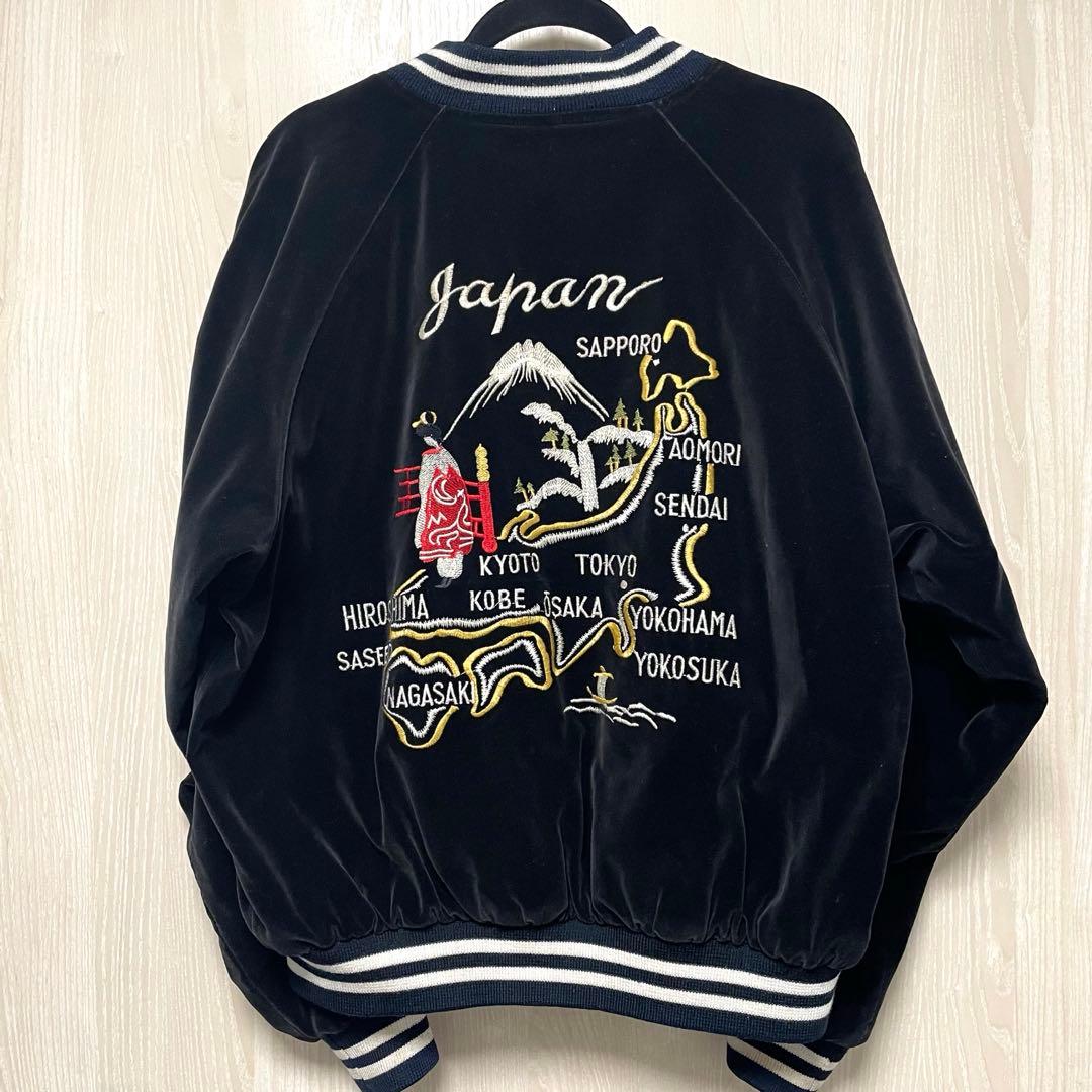 JUNGLE STORM スカジャン ベロア リバーシブルM-Lサイズ