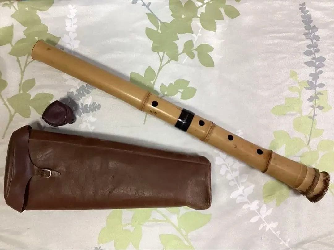 希少⭐️1960年代　尺八本体 竹製 ケース付き